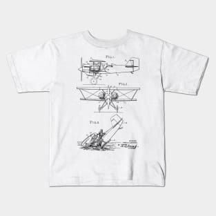 Emergency Flotation Gear for Aircraft Vintage Patent Hand Drawing Kids T-Shirt